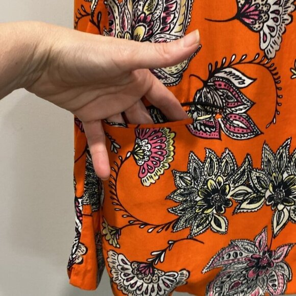 ASOS Jacket Black White Orange Floral - Picture 4 of 14